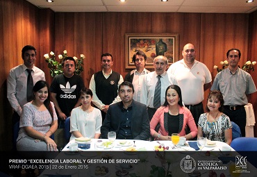 Premio de Excelencia Laboral y Gestión de Servicio VRAF 2015 destacó a 10 funcionarios