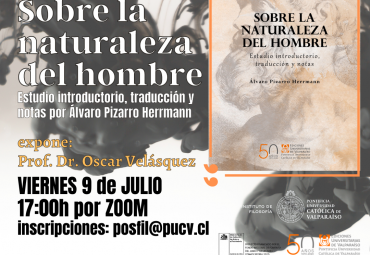 Magíster en Filosofía invita a presentación de libro "Hipócrates. Sobre la naturaleza del hombre"