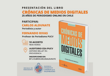 Escuela de Periodismo invita a ex alumnos a la presentación del libro Crónicas de Medios Digitales