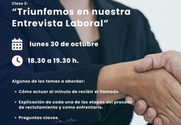 Charla de Inserción Laboral N° 3: "Triunfemos en nuestra entrevista laboral"