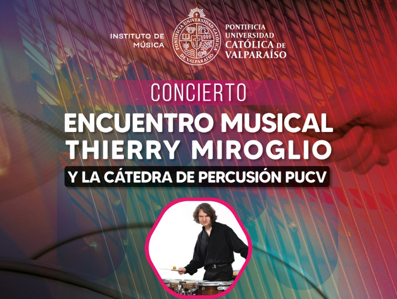 Percusionista Thierry Miroglio ofrecerá concierto en IMUS PUCV