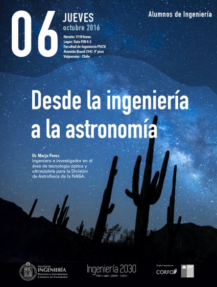 Charla “Desde la ingeniería a la astronomía”