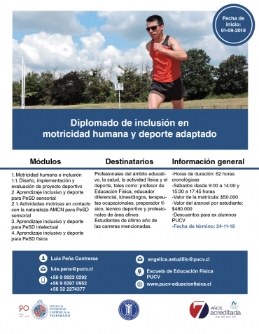 Diplomado en Inclusión en Motricidad Humana y Deporte Adaptado