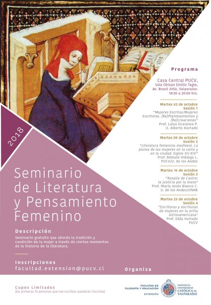 Organizan Seminario de Literatura y Pensamiento Femenino