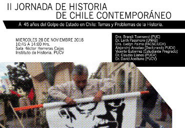 Instituto de Historia efectuará la II Jornada de Historia de Chile Contemporáneo