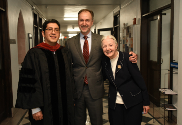 Profesor Salas es recibido en ceremonia oficial por pasantía en Dominican University