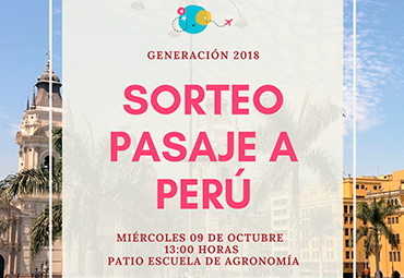 Sorteo de pasaje a Perú para Generación 2018