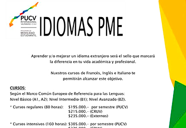 Inscripciones para cursos de idiomas PME: primer semestre 2020