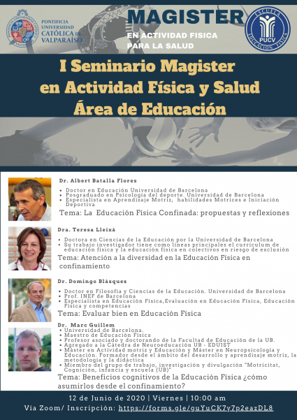 I Seminario Magister en Actividad Física y Salud Área de Educación