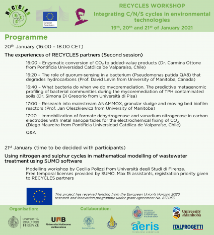 RECYCLES Workshop: Integrating carbon, nitrogen and sulphur cycles into innovative environmental technologies