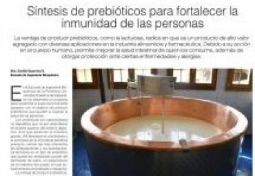 Síntesis de prebióticos para fortalecer la inmunidad de las personas