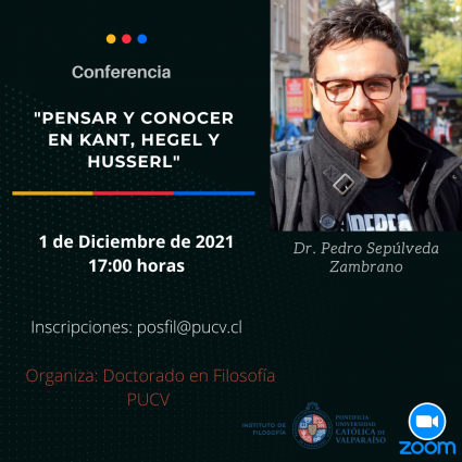 Conferencia "Pensar y conocer en Kant, Hegel y Husserl"