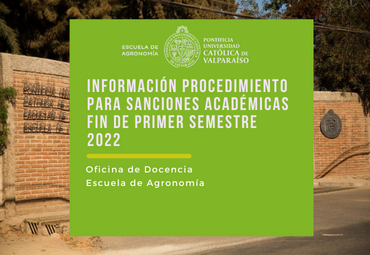 Información procedimiento para sanciones académicas fin de primer semestre 2022