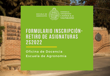 Formulario Inscripción-Retiro de asignaturas segundo semestre 2022