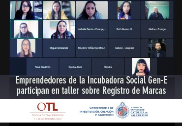 Emprendedores de la Incubadora Social Gen-E participan en taller sobre Registro de Marcas