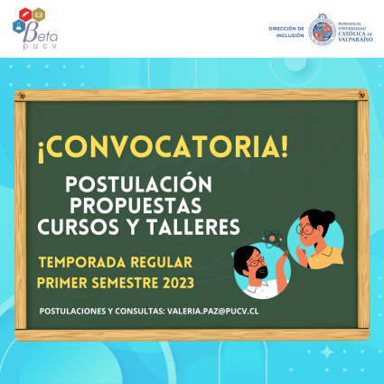 Convocatoria cursos y talleres BETA PUCV 2023