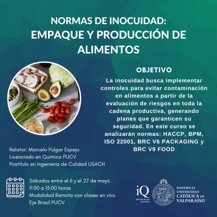 Normas de inocuidad: Empaque y Producción de Alimentos