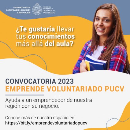 Convocatoria Emprende Voluntariado PUCV