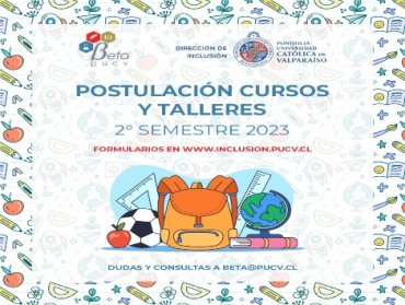 Postulación a cursos y talleres BETA 2° Semestre 2023