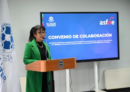 Firma Convenio de colaboración entre la Asociación de Directivos Superiores de Facultades de Administración, Negocios y Empresariales (ASFAE) y la Facultad de Ciencias Jurídicas y Empresariales de la Universidad de la Frontera